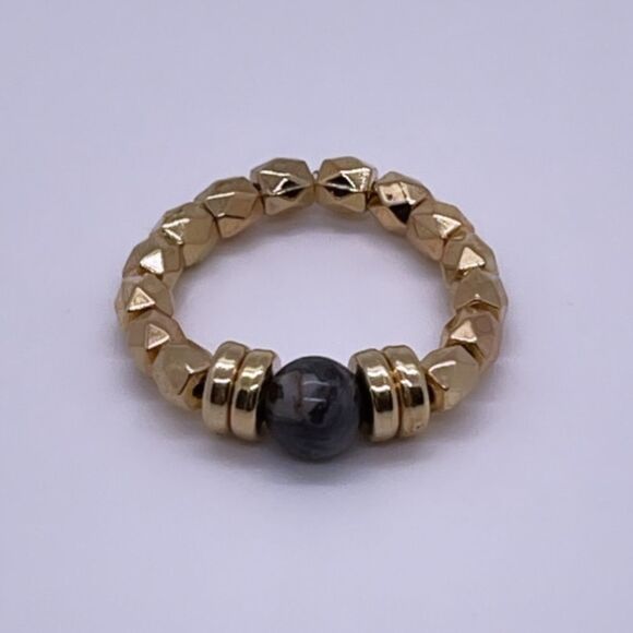NWT Wool + Pepper Co. Beaded Stackable Ring - Picture 2 of 5
